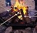 Mohy Marshmallow S'mores Roasting Sticks 36 Inch Long 5mm Thick Heavy Duty, 110 Pieces. Disposable Wooden Skewers w/Portable Cloth Bag, Perfect for Fire Pit Hot Dog Sausage Decoration, Safe for Kids