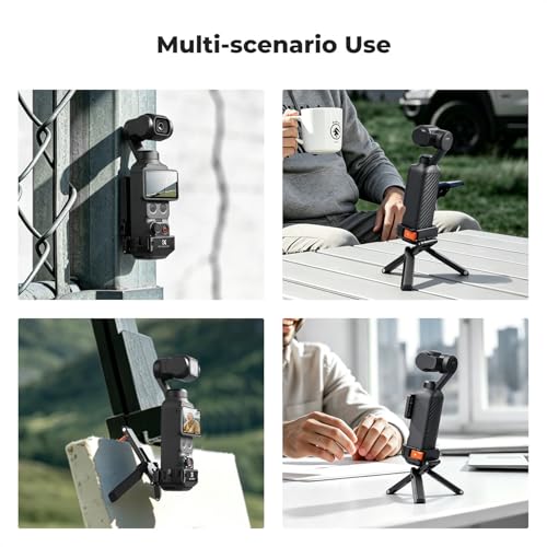 K&F CONCEPT PP63 Marco de Expansión Magnético para dji Osmo Pocket 4/3, Jaula Protectora de Aleación de Aluminio con Diseño de Liberación Rápida, Zapata Fría y Montaje de Tornillo 1/4"