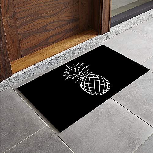 Artswow Personalized Doormat Pineapple Doormat with Non Slip Rubber