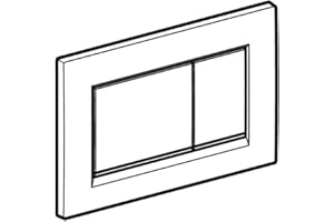 Geberit G115883KK1 Sigma 30 Dual Flush 1.6/0.8 GPF Actuator Plate White/Polished Gold