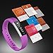 moreFit Fitness Tracker, Slim HR Heart Rate Touch Screen Activity Tracker Wireless Smart Bracelet Pedometer (Plum-Silver)