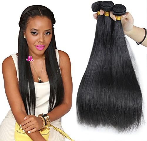 Kylie Beauty Hair Brazilian Virgin Hair Straight 3 Bundles 100% Unprocessed Virgin Human Hair Weave Extensions Natural Color (100+/-5g)/pc (080808)