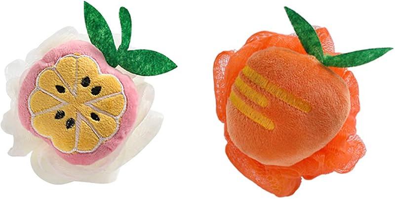 Omenluck 2Pcs Bath Loofah Sponge Mesh Body Shower Exfoliating Deep Cleaning