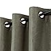 H.VERSAILTEX Linen Blackout Curtains 108 Inches Long for Bedroom/Living Room Thermal Insulated Grommet Curtains Primitive Textured Linen Burlap Effect Window Draperies 2 Panels - Heather Taupe Gray
