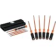 Klein Tools 1000V Rated 8-Piece Insulated Screwdriver Set with Interchangeable TORX Bits and 6-Piece 1000V Phillips, Slotted & Square Tip Set
