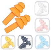Fuyamp 6 Pairs Swimming Ear Plugs, Professional Waterproof Silicone Soft Ear Plugs Reusable Earplugs Noise Reducing Ear Plugs