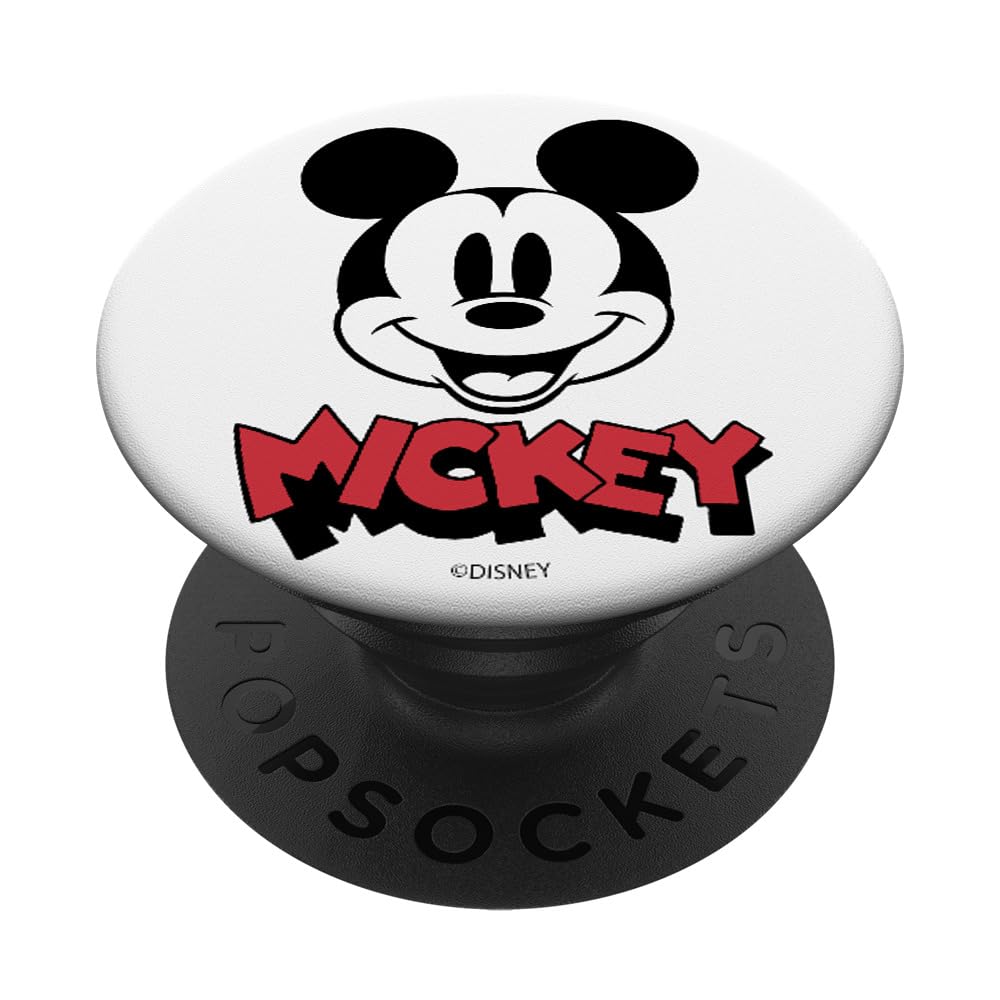 Disney Mickey And Friends Mickey Simple Text Portrait PopSockets Swappable PopGrip