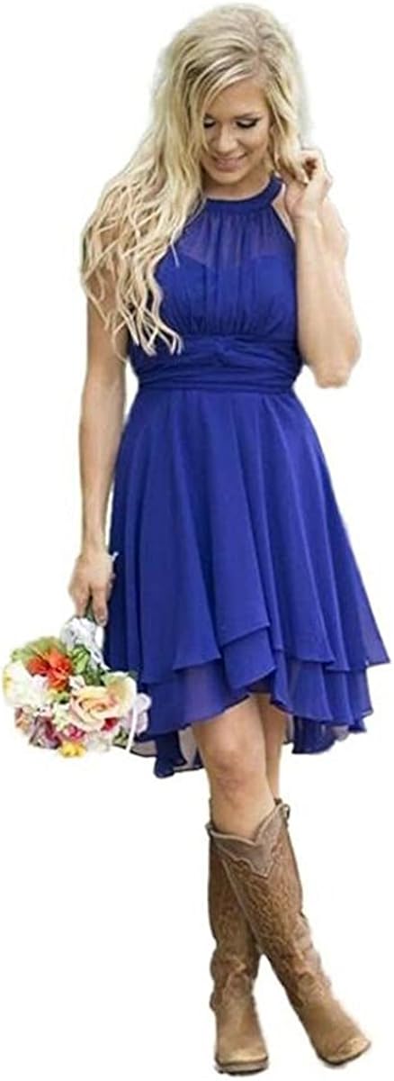 royal blue bridesmaid dresses short