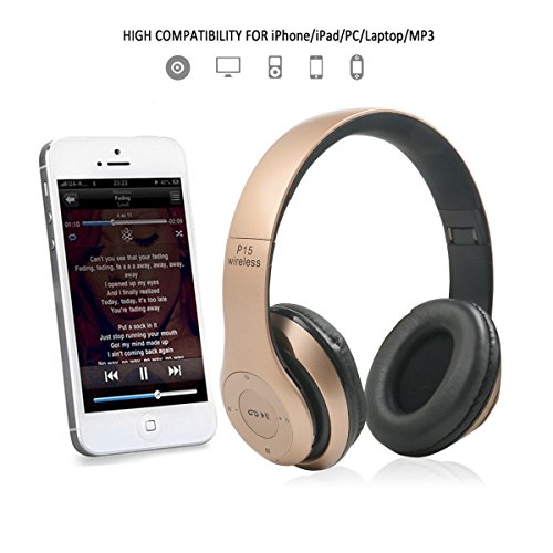 Hyrich P15 Bluetooth Wireless Headset Over Ear Foldable Headphone  Microphone | Desertcart Tunisia