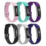 Fitbit Alta HR Bands, Henoda Replacement Silicone Wristband for Fitbit Alta Strap Large Small,Black Pink Teal Grey Plum Blue