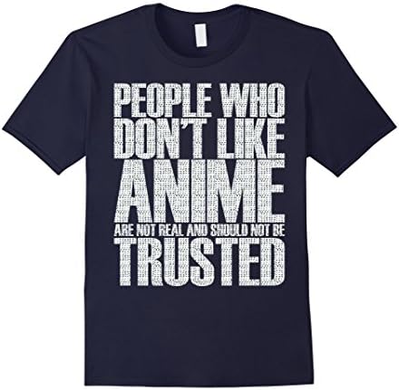 Men's Anime eyes shirt - People who dont like anime shirt XL Navy