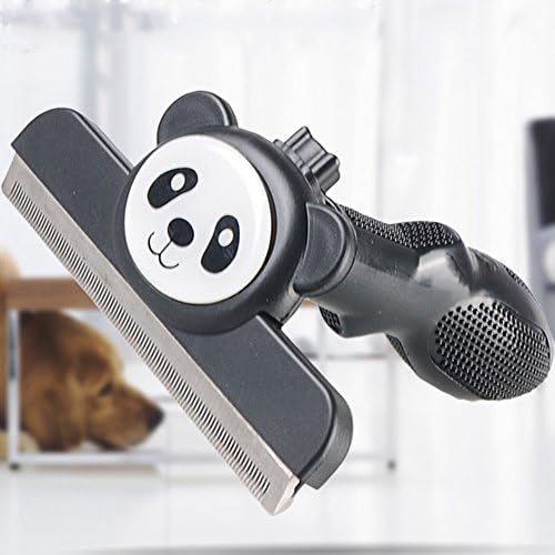 Lovely Panda Grooming Comb Brush Shedding Hair Easy Mount Dog Cat Pet Deshedding Fur Remover