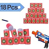 ELONGDI EVA Soft Bullet Target, [ Pack of 18 ] Dart Form Targets for Kids Toy Gun Shooting Games and Target Practice, Compatible with NERF N-Strike Elite Series Blasters and More Toy Guns Shooting