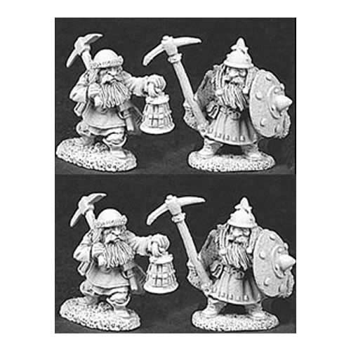 Reaper Miniatures Dwarven Miners 4P 06040 Dark Heaven Army Packs Unpainted Mini