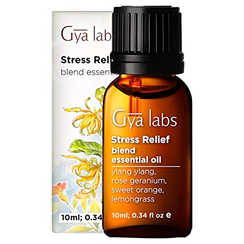 Gya Labs Stress Relief Essential Oils for Diffuser 100 Pure Therapeutic Grade Stress Away