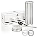 Cold Brew Coffee Filter for DIY Cold Brew Coffee Kit, (Just add a Mason Jar) Includes Stainless Steel Filter, Coffee Scoop, and Stainless Steel Straw with Custom Lid | Fits 2 Quart Mason
