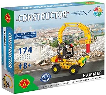 Erector by Stemkids Constructor - Hammer (Punch Machine) Model Building Set, 174 Pieces, for Ages 8+, 100% Compatible with All Major Brands Including Meccano,