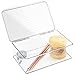 mDesign Craft & Sewing Box with Lid, Clear