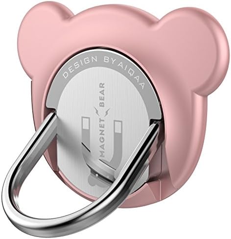 10% Hurricane Relief iStand Bear Metal Pink Phone Ring Pop Sockets Mount ,Rose Gold Cellphone Ring Stand,Smartphone Accessaries Holder for iPhone LG, Ladys Girls and Boys Version