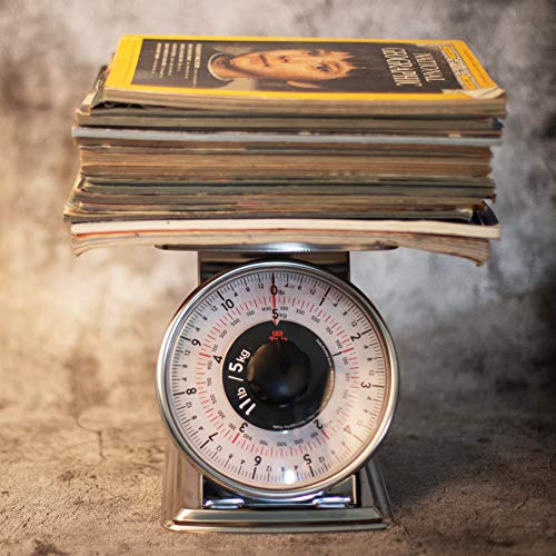Tada Precise Portions Analog Food Scale - Stainless Steel, Removable Bowl, Tare Function, Retro Style, Kitchen Friendly (32 Ounces, Flat Top) - Thumbnail 5