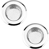 Drain Hair Catcher,Drain Stoper,Shower Drain Cover for Bathtub, Kitchen Sink Strainer, Stainless Steel Bathroom Sink, Drain Stopper with (2 PCS,3.5 in)