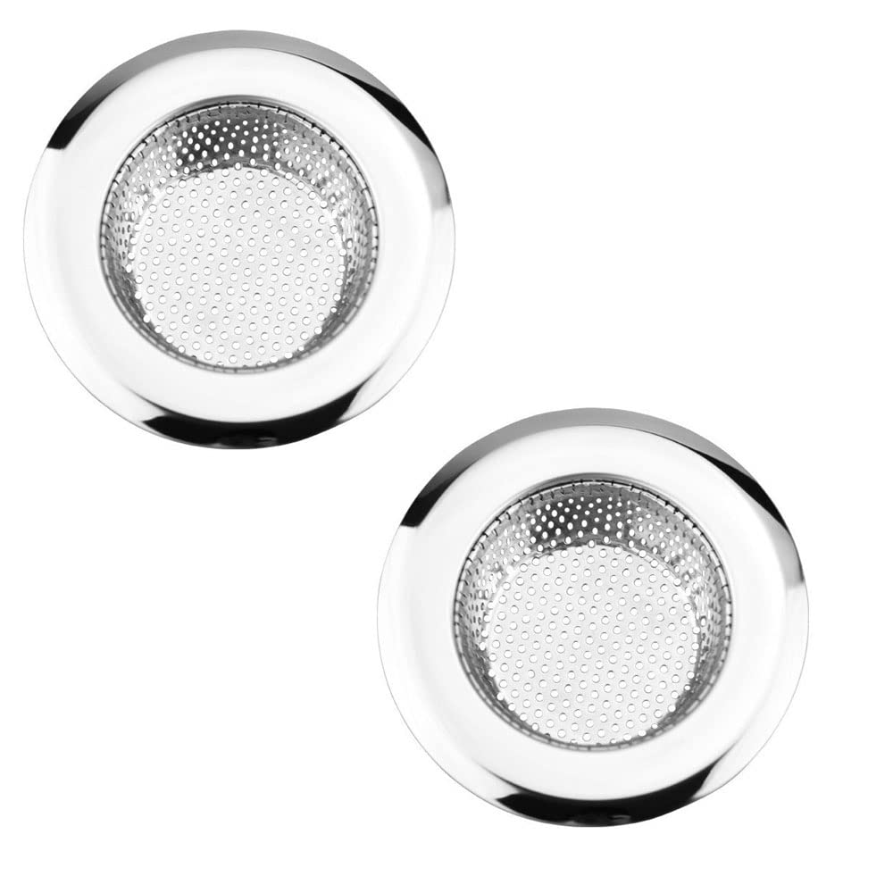 Photo 1 of Drain Hair Catcher,Drain Stoper,Shower Drain Cover for Bathtub, Kitchen Sink Strainer, Stainless Steel Bathroom Sink, Drain Stopper with (2 PCS,3.5 in)