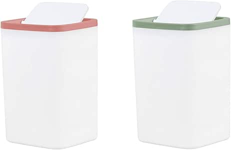 Cobeky - Cubo de basura pequeño para escritorio (2 unidades), color