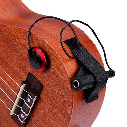 Aviat Acoustic Guitar Pickup, Piezo Contact Microphone Transducer Acoustic Piezo Contact Microphone Pickup for Guitar Violin Mandolin Ukulele [Ship from USA Directly] (Black)