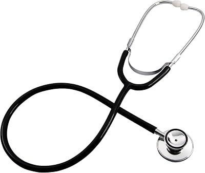 Valuemed Pro Dual Head Stethoscope Black Tube for Nurse EMT Vet Medical