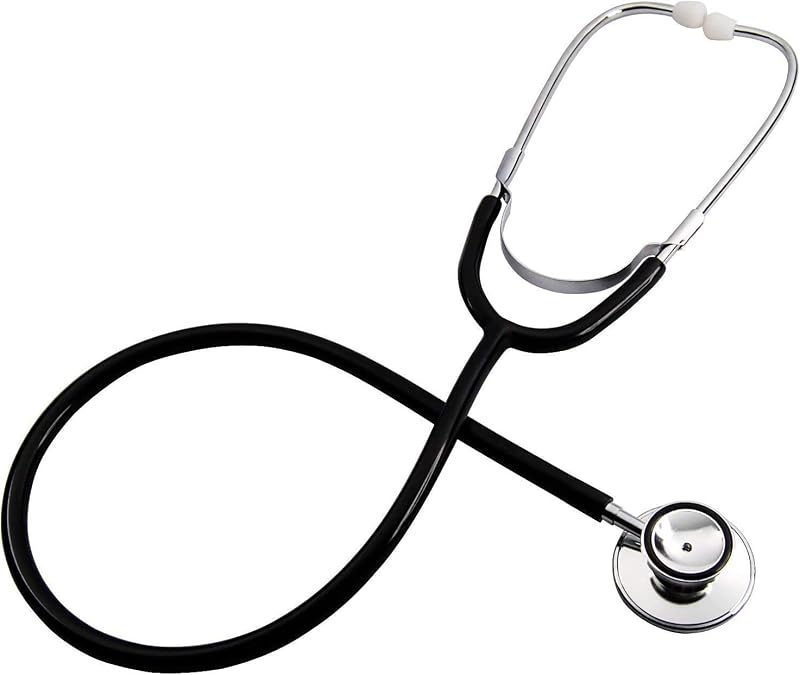 Valuemed Pro Dual Head Stethoscope Black Tube for Nurse EMT Vet Medical