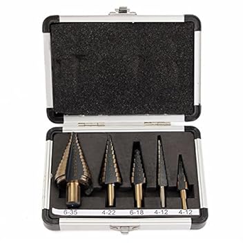 CEFEPH Profi Stufenbohrer CFH56897 HSS Schälbohrersatz für Edelstahl Metall Holz Kunststoff usw