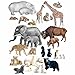Little Folk Visuals Wild Animals Precut Flannel/Felt Board Figures, 22 Pieces Set