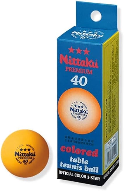 Nittaku ニッタク カラー 3スター プレミアム 試合球 硬球 40mm オレンジ 3個入 Nb 1222 ニッタク Nittaku ボール Amazon