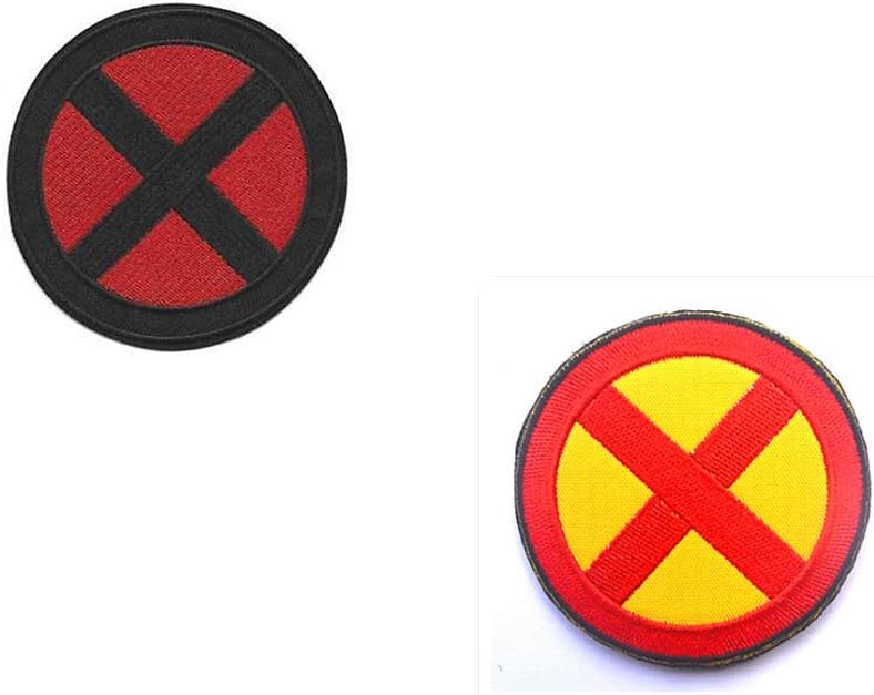 2 Pieces X-Men Military Hook Loop Tactics Morale Embroidered Patch (color3)