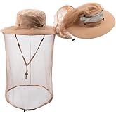 Beekeeper Veil Net Hat,Bee Keeping Mask,Gnat Bug Mosquito,Fishing Outdoor | Sun Protection Brim,Nylon Mesh,Foldable Packable Costume,Dog Grooming Keeper Bonnet,Women Catcher Hive Head Hood Netting