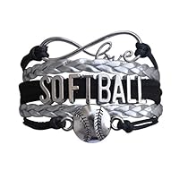 Infinity Collection Softball Bracelet- Softball Jewelry - (12 Styles) Perfect Softball Player, Team and Coaches Gifts