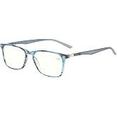 JOSCHOO Computer Reading Glasses Blue Light Blocking Readers Men and Women Glasses of Reading (Blue Stripe, 1.25)