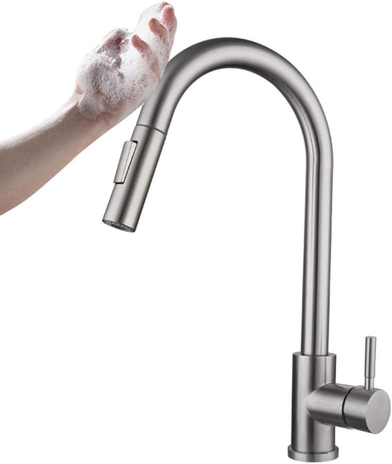Grifo Cocina Tactil Extraible con Caño Giratorio de 2 Funciones de