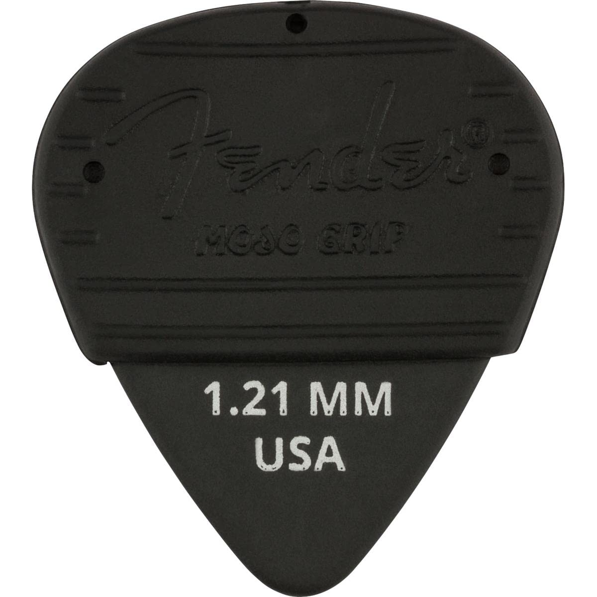 Fender® Mojo Grip Picks - Pack of 3 - Dura-tone Delrin 351-1.21 mm - Pack of 3 - Thickness: 1.21 mm - Colour: Black