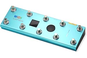 PAINTAUDIO Paint Audio MIDI Captain Foot Controller Multi-Effects Keyboards Synthesizer USB-MIDI musical software Bias with Time Engine Function Support all PC/CC/Note commander 10 Foot Switches (Blue)