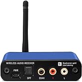 BLT-2 aptX HD Hi-Fi Bluetooth Receiver for Home Stereo,TI DAC | Bluetooth 5.1,aptX Low Latency,External Antenna,RCA/Optical/Coxial outputs for AV Receiver or Amplifier