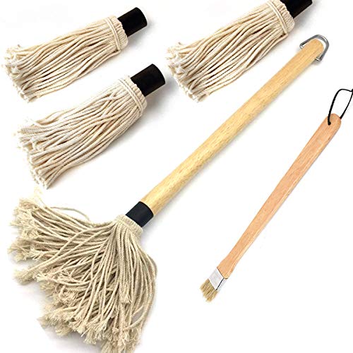 Basting Mop Bbq Mopping Brush, 18 Inch Large Grill Handle Barbecue Mop