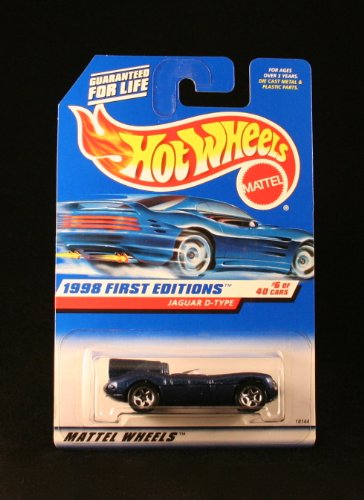 JAGUAR D-TYPE * BLUE * 1998 FIRST EDITIONS SERIES #6 of 40 HOT WHEELS Basic Car 1:64 Scale Series * Collector #638 *