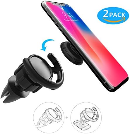 Car Phone Mount for PopSockets, VINSO TECH Pop Stand Mount and Pop Air Vent Clip Mount, 360° Rotation Adjustable Pop Out Cellphone Holder, Expanding Standing and Grip for Cellphone [2 Pack]