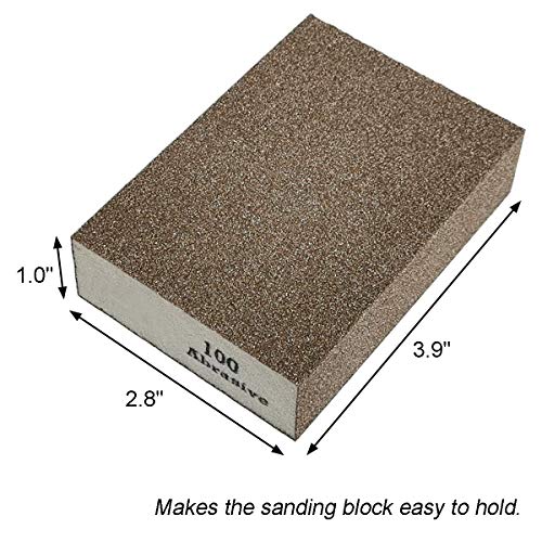 9 Pack Sanding Sponges, Coarse/Fine/Superfine, with 5pcs Latex Finger Cots, for Kitchen Metal/Drywall/Wood