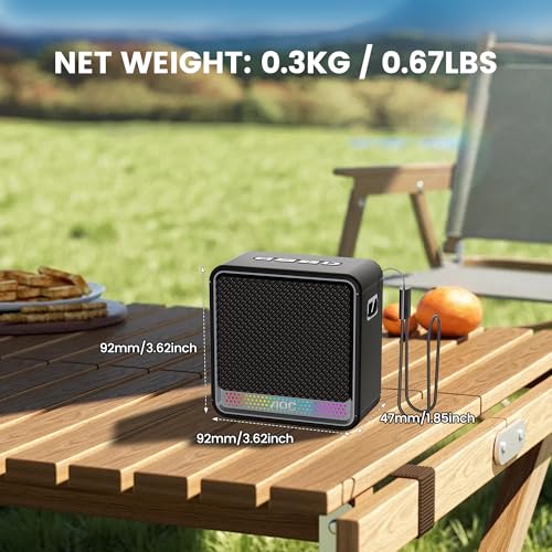 AOC ACS2311 Caixa de Som Portátil, Caixa de Som Bluetooth, à Prova d'Água IPX5, 12 Horas de Reprodução,Som Limpo e Potente, Emparelhamento Estéreo Sem Fio, Ideal para Casa e Viagens