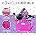 PixieCrush Pretend Play Makeup Kit. Designer Girls Purple Sparkle Bag Deluxe Makeup Set