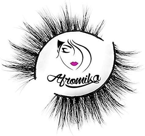 3D Mink Winged False Eyelashes with Invisible Band by Afromika Fluffy Lightweight Sexy Looking For Makeup Reusable Sturdy Flexible Band 1 Pair Pack in Style Vienna