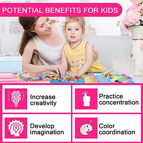 UHIBROS 5000 Pcs Clay Beads for Jewelry Making,200 Letter Beads,100 Smiley Face Beads, 6mm 16 Colors Flat Polymer Heishi Bead Kit for Bracelets Making