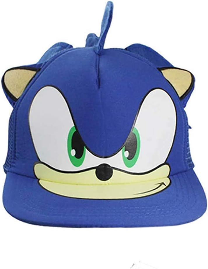 Blue Hat for Cartoon Game Cosplay Costume Adjustable Baseball Blue Cap for Little Boys Hat, Medium